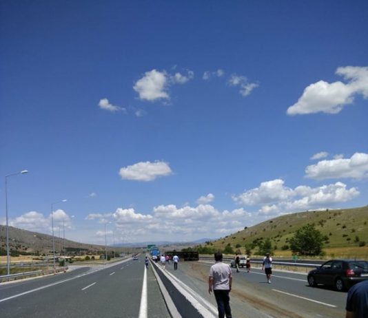 Κοζάνη: Εγνατία Οδός (κοντά στον κόμβο Καλαμιάς): Nταλίκα που μετέφερε μοσχαράκια, αναποδογύρισε (Βίντεο)