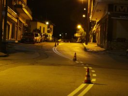 Σιάτιστα βράδυ Πέμπτης ώρα 12:50′ – Διαγράμμιση στην κεντρική οδό της πόλης !! Φώτο * video